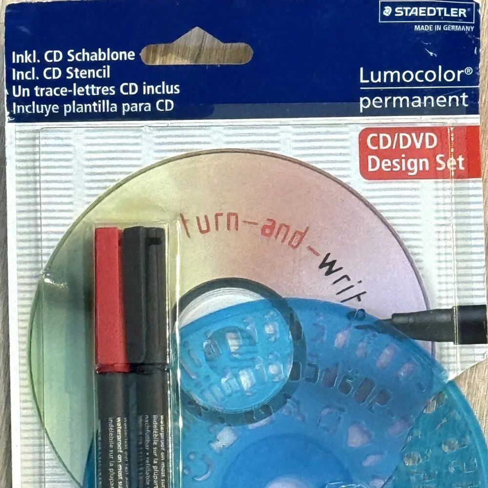 Lumocolor Permanent Marker Pen Set Staedtler Germany CD DVD Design Set Stencil